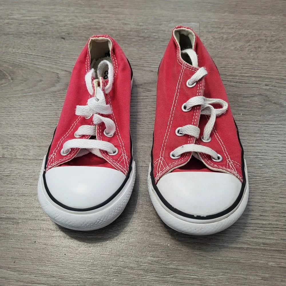 Converse Chuck Taylor All Star Red Canvas Low Top Toddler Sneakers Casual 10